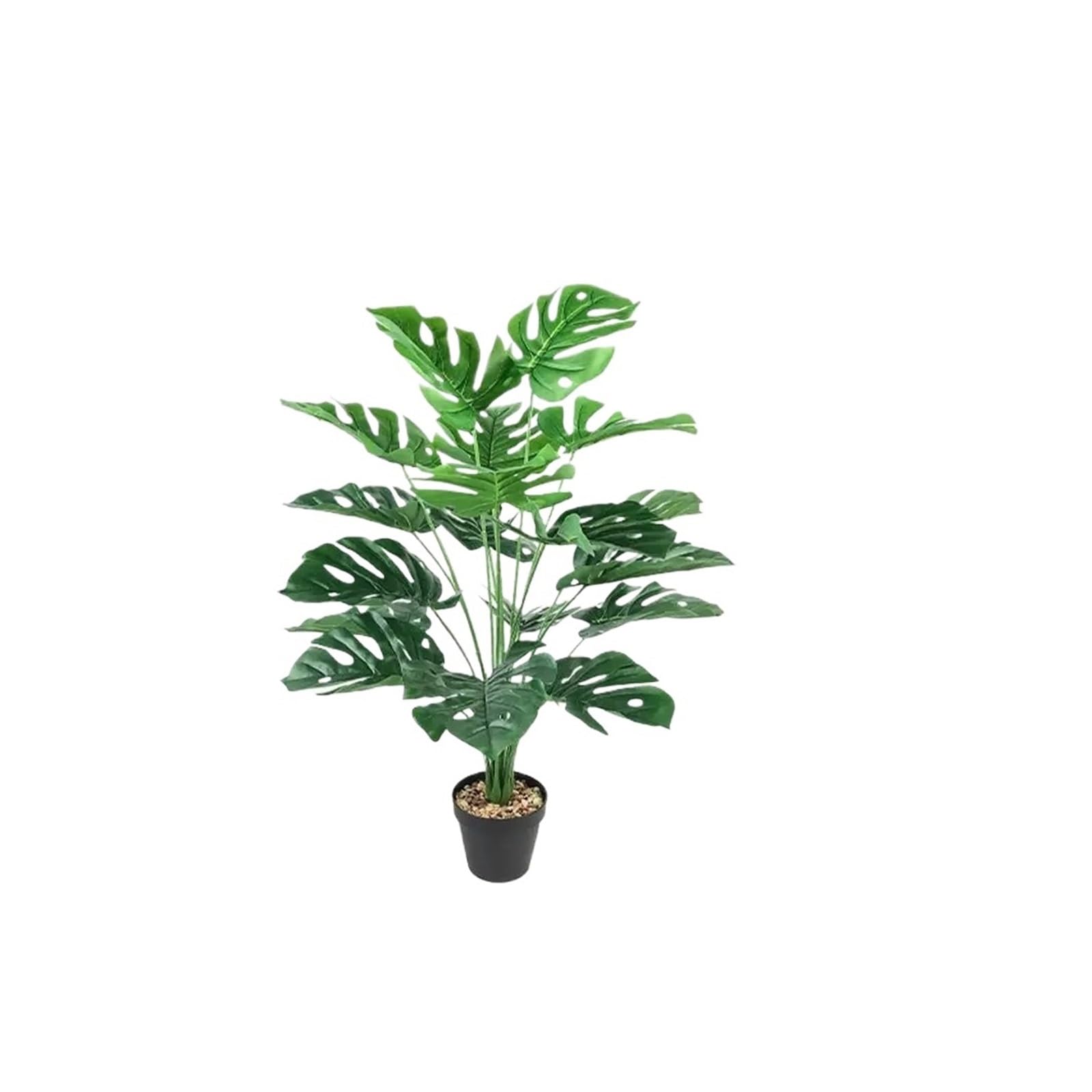 Artificial Foliage Stems Green Artificial Tropical Palm Branches 12-18 Forks Turtle Back Leaf Fake Plant Living Room Balcony Decorative Leaves(Color1)