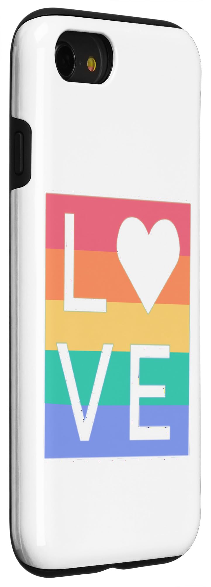 iPhone SE (2020) / 7 / 8 Love on Pride Day Vintage Rainbow for LGBTQ Retro Love Case - Image 3
