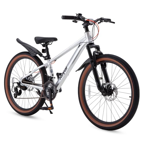 Image of RoyalBaby Kids Mountain Bike for Boys and Girls, Ultra-Light Aluminum 20-26 Inch Wheel Bicycle for 6-14 Years Old Children, 7 /21-Speeds Drivetrain
