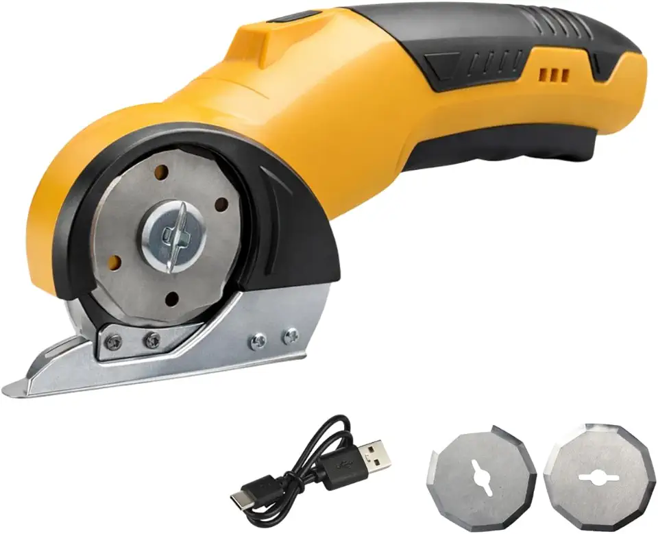 Tesoura Elétrica Sem Fio para Tecidos Recarregável 4.2V 2000mAh 400RPM