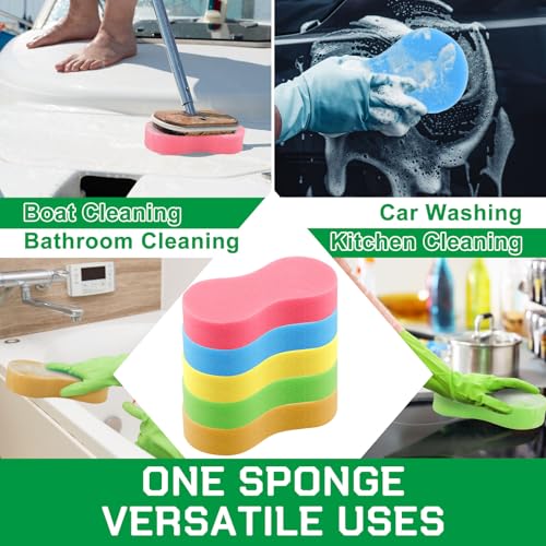 Vesici 60 Pack Car Wash Sponges, Large Sponges for Cleaning, Thick Giant Bone Sponge, Multi-Purpose, Ideal for Kitchen, Bathroom, Household Cleaning by Vesici - Image 7