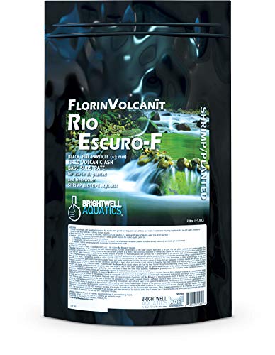 Image of Brightwell Aquatics FlorinVolcanīt Rio Escuro-F - Volcanic Substrate for Freshwater Planted & Shrimp Aquariums - Boosts Root Growth, Lowers GH & pH, 2lb