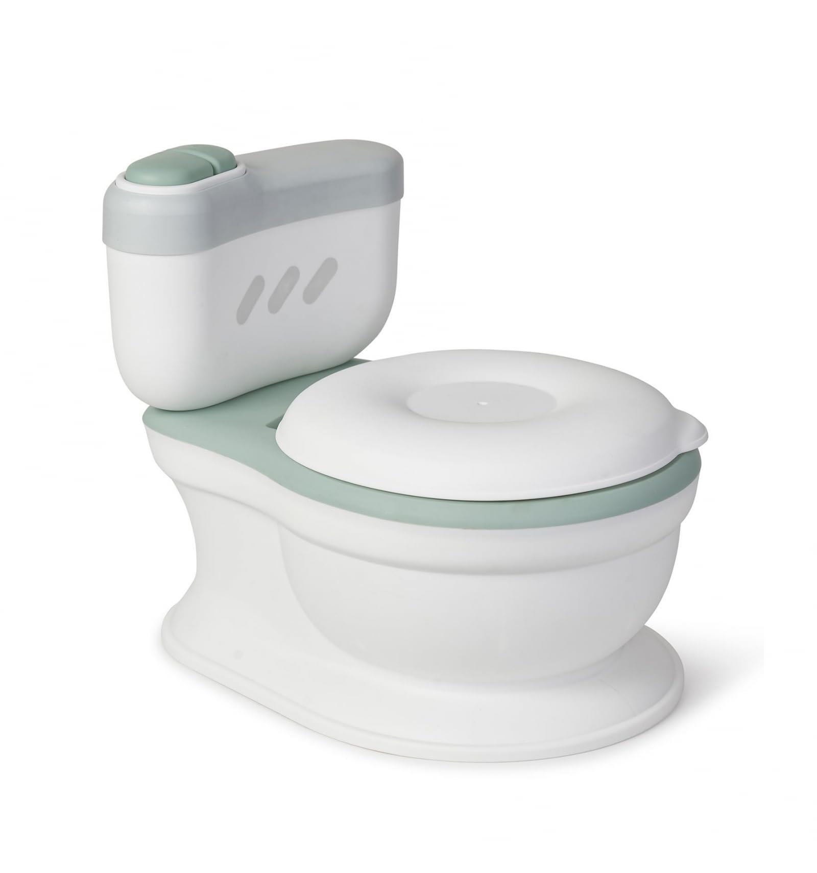 Orinal Musical Infantil Saro con Melodía, Sonido de Descarga, Borde Antisalpicaduras, Porta Rollos, Asiento Blando, Compartimento para Toallitas