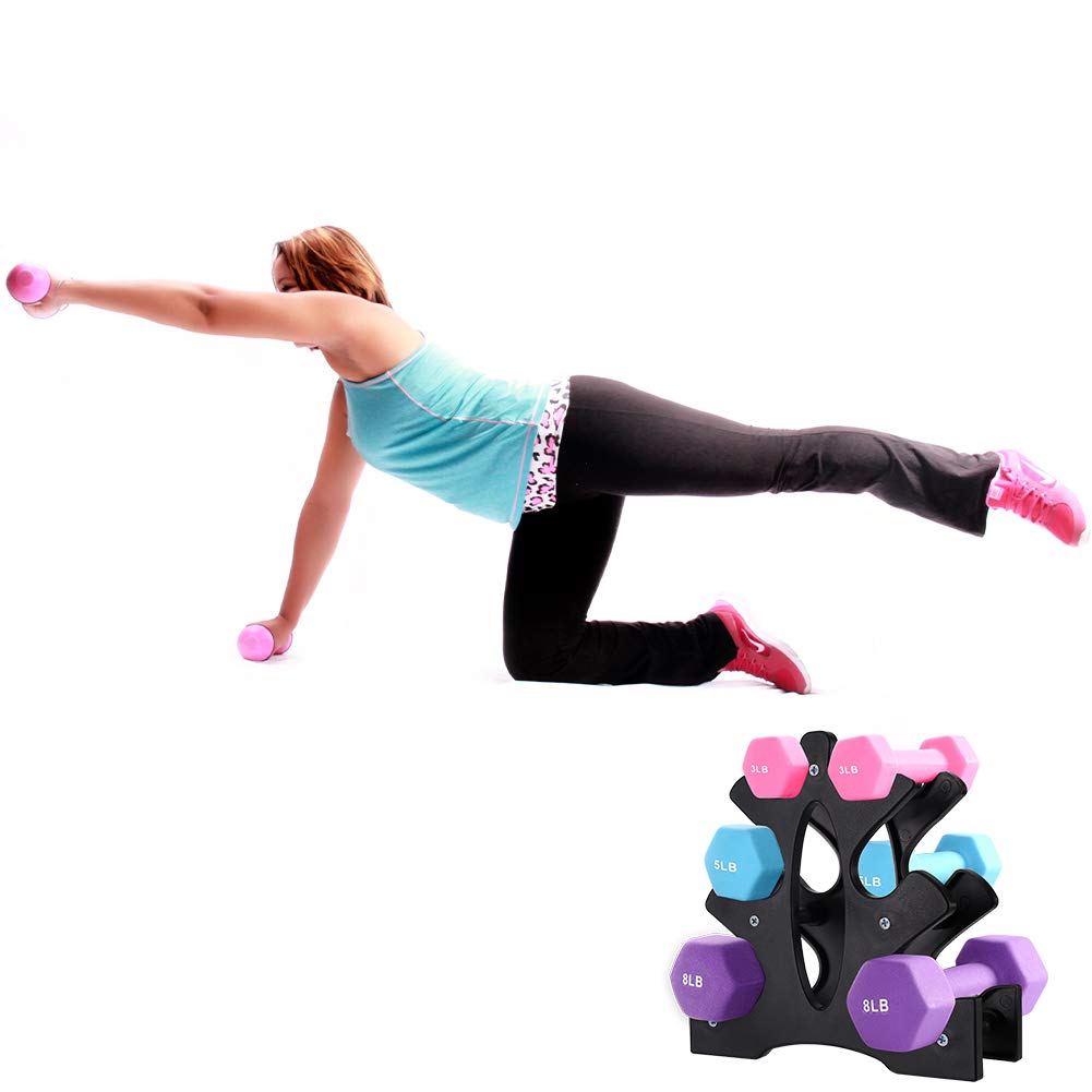 AUXSOUL 1 Pack Dumbbell Rack Stand, 3 Tier Dumbbells Weights Handle Stand Hand Weight Tower Stand, Dumbbell Bracket Free Weight Stand for Home Gym Organization, Holds 30 Pounds(Weights Not Included)