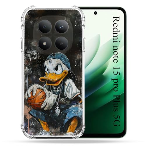 Coque antichoc Redmi Note 15 Pro Plus 5G renforcée Street Art Donald Duck anti-rayures