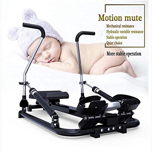 Image of Rowing Machines Rowing Machine Multifunctional Hydraulic Rowing Exercise Fitness Equipment Up to 120 Kg User Weight Foldable with 6 Resistance Levels Indoor Household