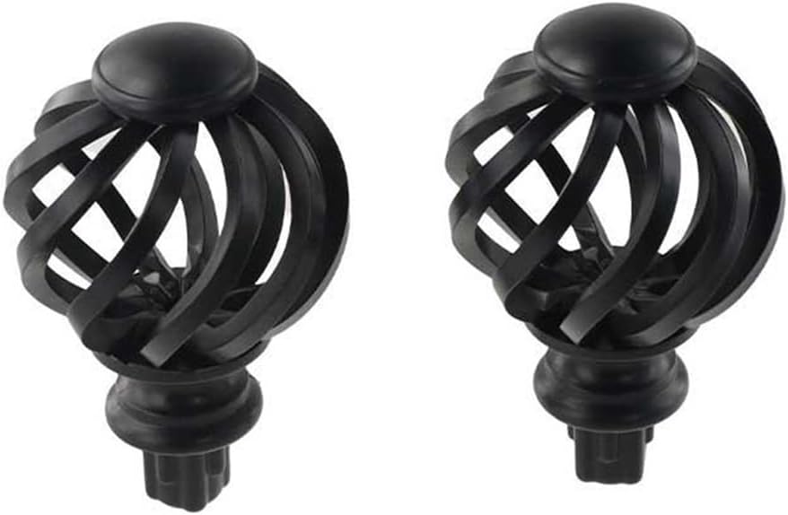 Replacement Curtain Rod Finials(Silver)