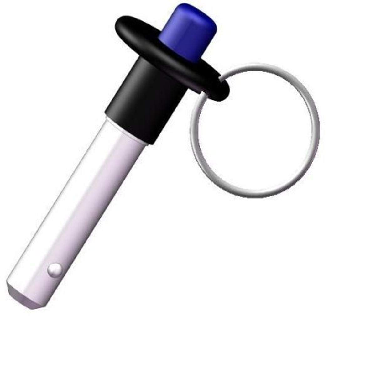 Innovative Components AL6X3000B-X0 Button Handle Locking Pin 3/8 diameter X 3.00 grip length 4130 steel zinc