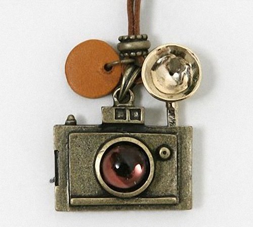 New Retro Camera Photographer Necklace Copper Sweater Chain By U-beauty