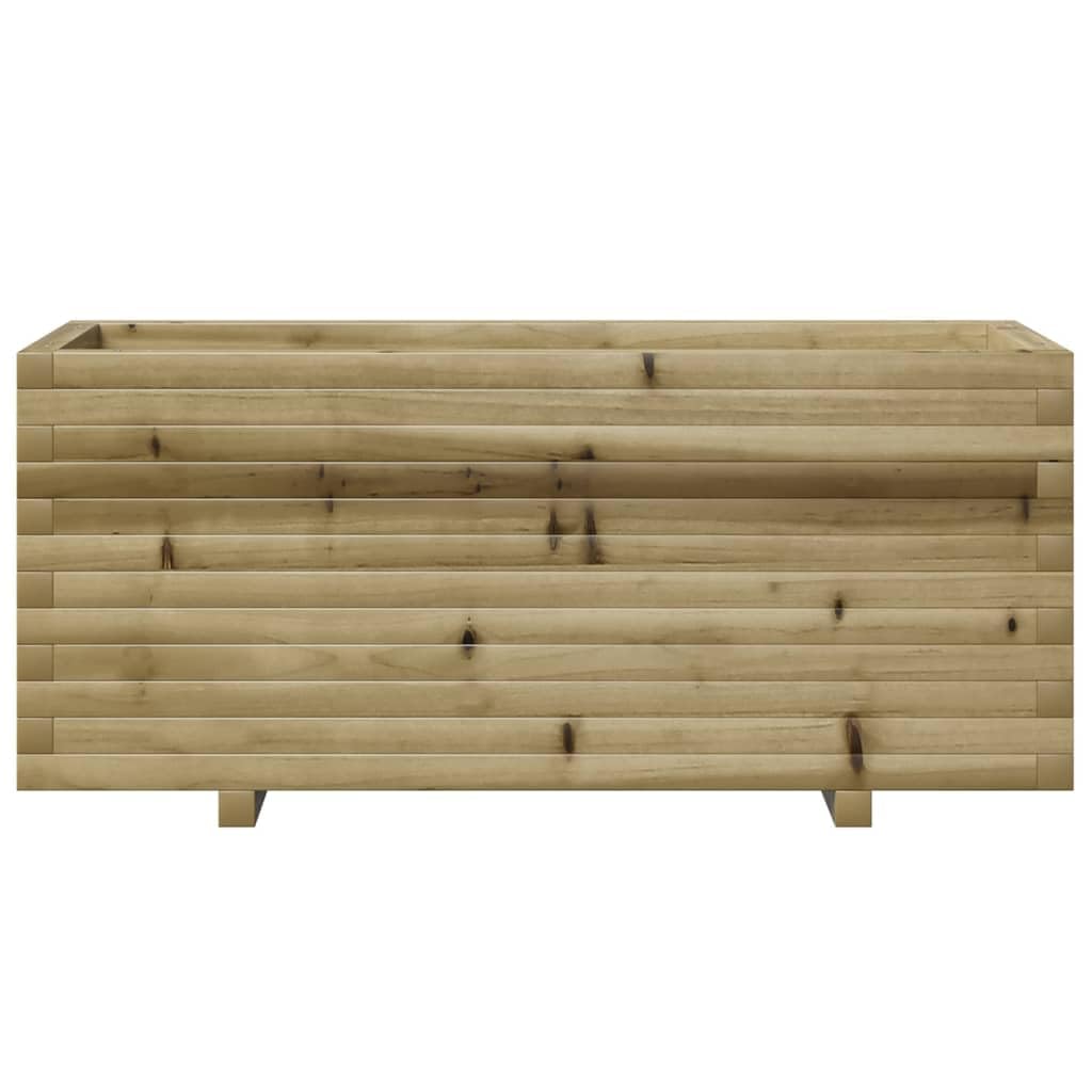 Donica na rośliny z impregnowanego drewna sosnowego, 110 x 40 x 49,5 cm, duża donica ogrodowa na warzywa i kwiaty, odporna na warunki atmosferyczne, podwyższona grządka, stabilna skrzynka ogrodowa na