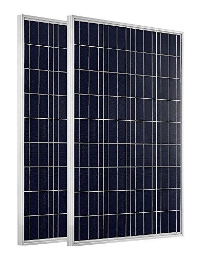 ECO-WORTHY 200 Watts 2pcs 100W Polycrystalline Photovoltaic PV Solar Panel Ideal For 12V Battery Charging On Boats Caravans Motorhome RV