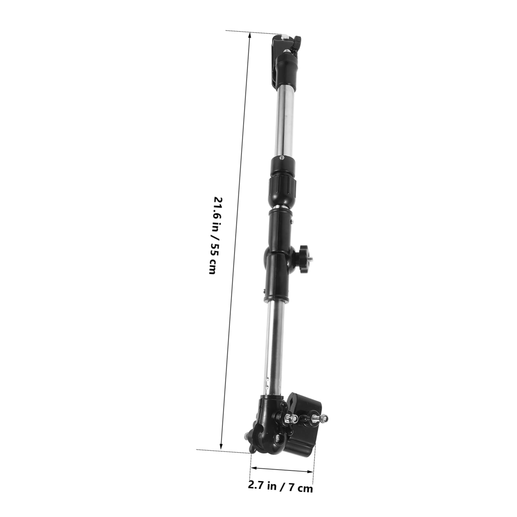 HEMOTON Stroller Umbrella Holder Adjustable Stainless Steel Umbrella Clamp for Stroller and for and Storage Fit for Carriage