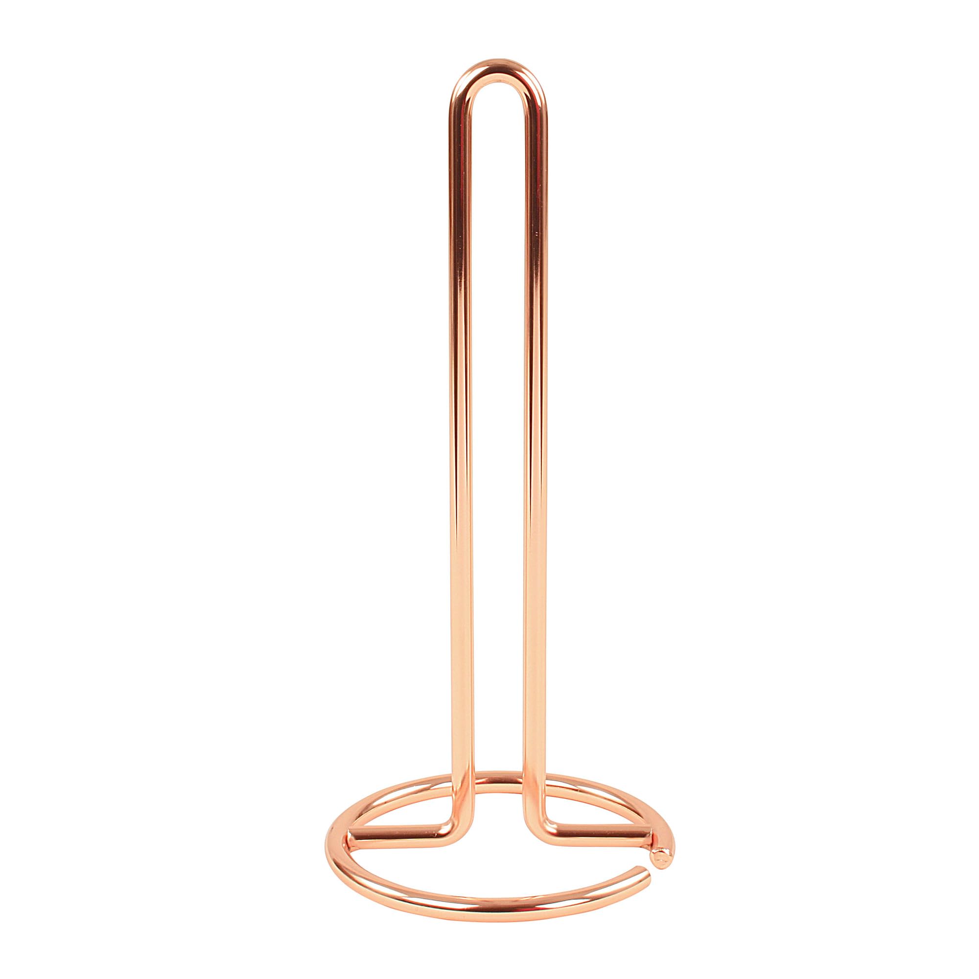 Spectrum Diversified Euro Paper Towel Holder Roll Dispenser Stand for Kitchen Countertop & Dining Room Table, Copper