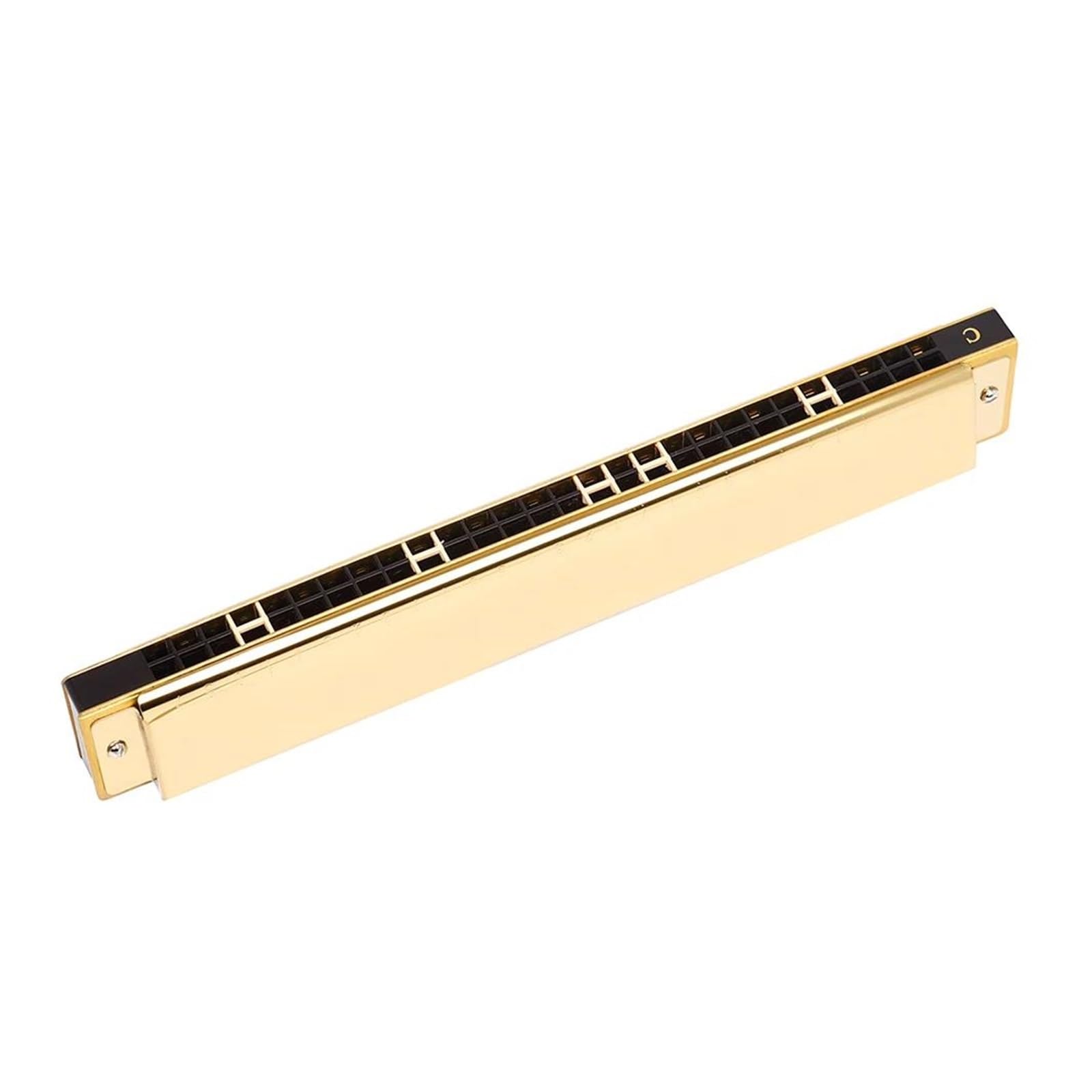 Principianti Armonica Armonica A Bocca In Do Dorato 28 Fori Polifonica In Acciaio Inossidabile ABS Strumento Musicale
