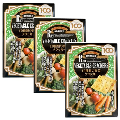 前田製菓 10種類の野菜クラッカー 5枚×6袋入 3箱セット 食品 お菓子 ステッカーセット あたり前田のクラッカー