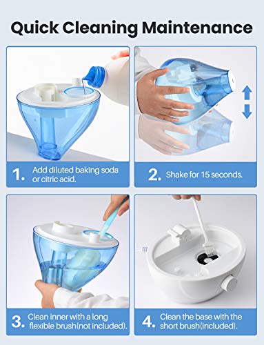 Homasy Cool Mist, BPA-Free 22dB Quiet Bedroom, Auto Shut Off, 24H Work Time, Air Humidifier for Nursery, Plants, Pets