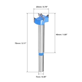 TA-VIGOR 27mm Forstner Drill Bit, Tungsten Carbide 27mm Forstner Bit