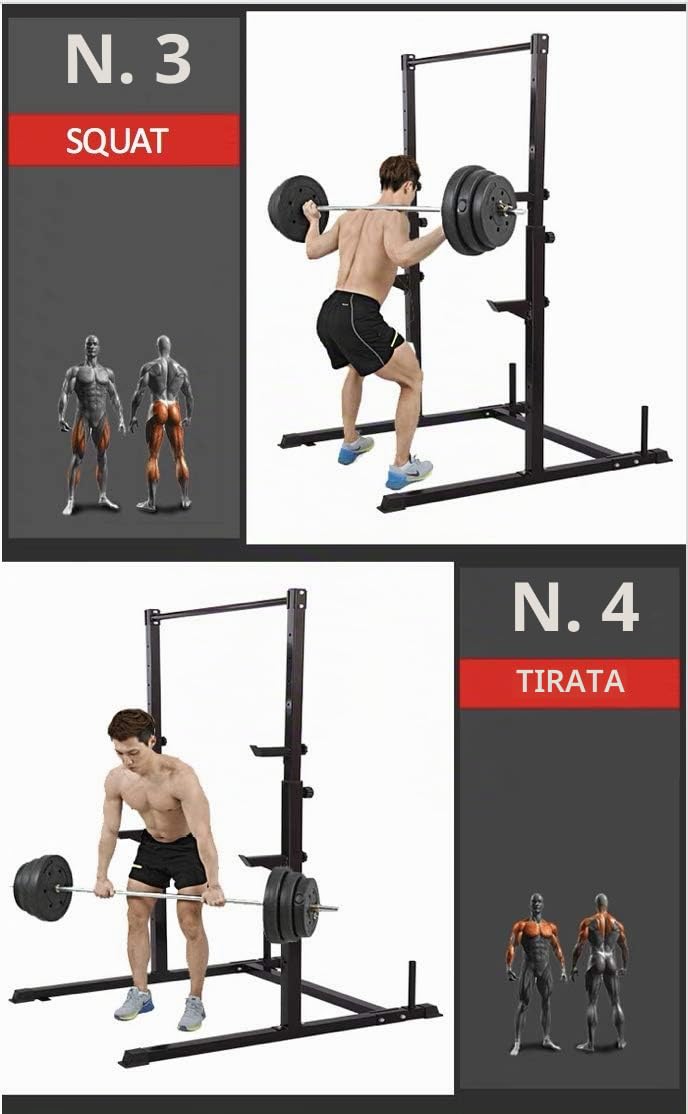 Pull Up Fitness - Gabbia per Squat per rinforzare Le Cosce, Colore: Nero