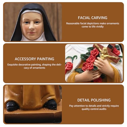 Estatua religiosa de resina St. Therese 8.2x2.4x2.2 in miniatura 4
