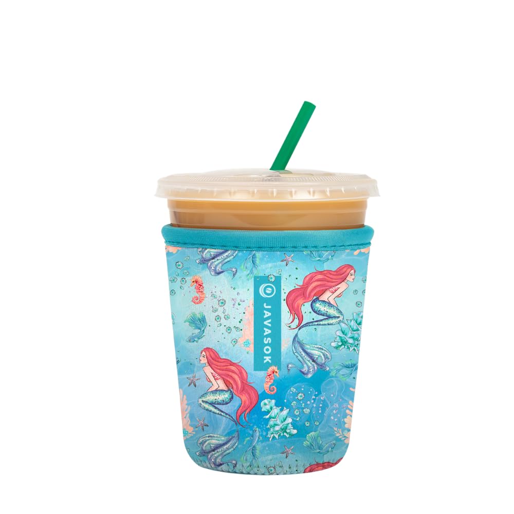Sok It JavaSok Iced Coffee &amp; Cold Soda Insulated Neoprene Cup Sleeve (Treasures Untold, Small: 16-20oz)