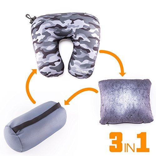 Multifunctional Travel Pillow – Customizable and Compact Neck Support Pillow Perfect For Airplane