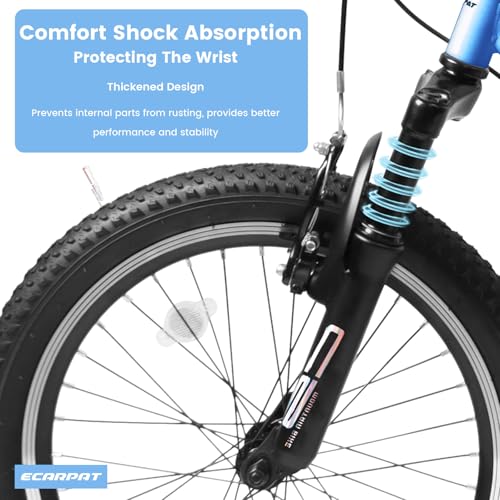 Image of Ecarpat 20 inch Kids Mountain Bike for Boys Girls 7-15 Years Old, All Terrain Mountain Bikes 7-Speed with Mechanical Disc Brakes Front Suspension, Mountain Bicycle Gift for Boys and Girls