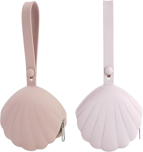 Dummy Case, 2 Pack Dummy Holder Case, Portable Leakproof Design Silicone Pacifier Holder Dummy Box, Pacifier Case for Home, Travel, Easy Clean, BPA-Free