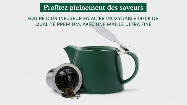 Infuseur à Thé VAHDAM - Acier Inoxydable 18/8 - Pour Tasse Ou Théière - Couvercle Plateau - Écologique
