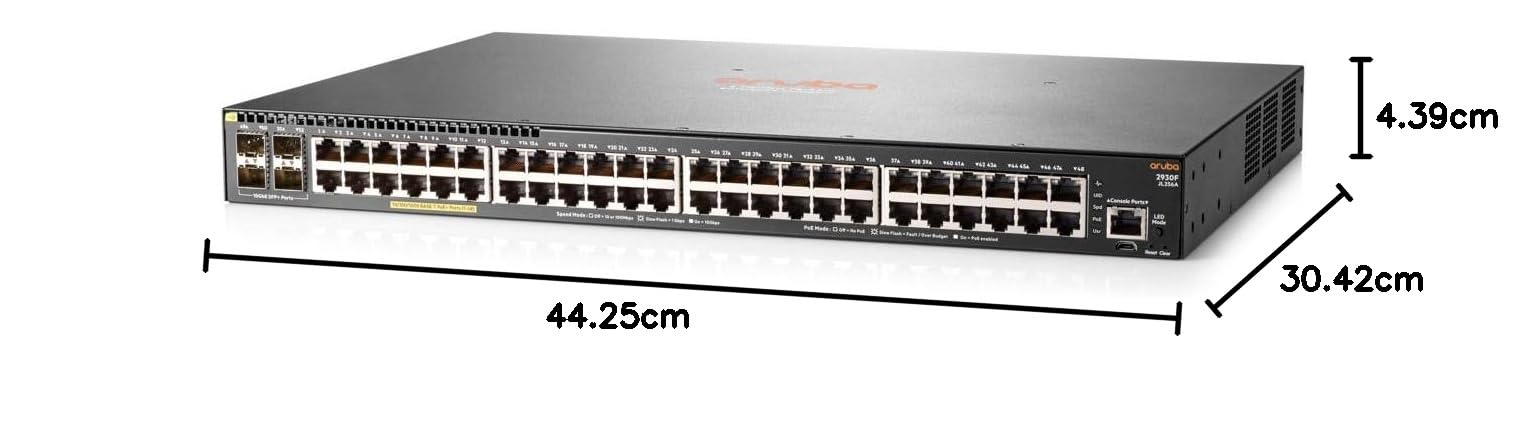 HP Hewlett Packard Enterprise Aruba 2930F 48G Poe+4SFP+Switch, JL256A#ABB