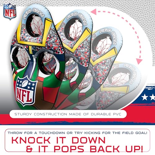 Franklin Sports NFL Inflatable Target Toss Game - Kids Mini Football Throwing Game Set - Portable Indoor + Outdoor Toy Football Target + Mini Footballs - 51" by Franklin Sports - Used condition - Image 7