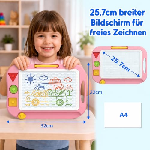 SGILE Magnetische Maltafel, Zaubertafel für Kinder, Groß 32 x 23 cm – Ansicht 3