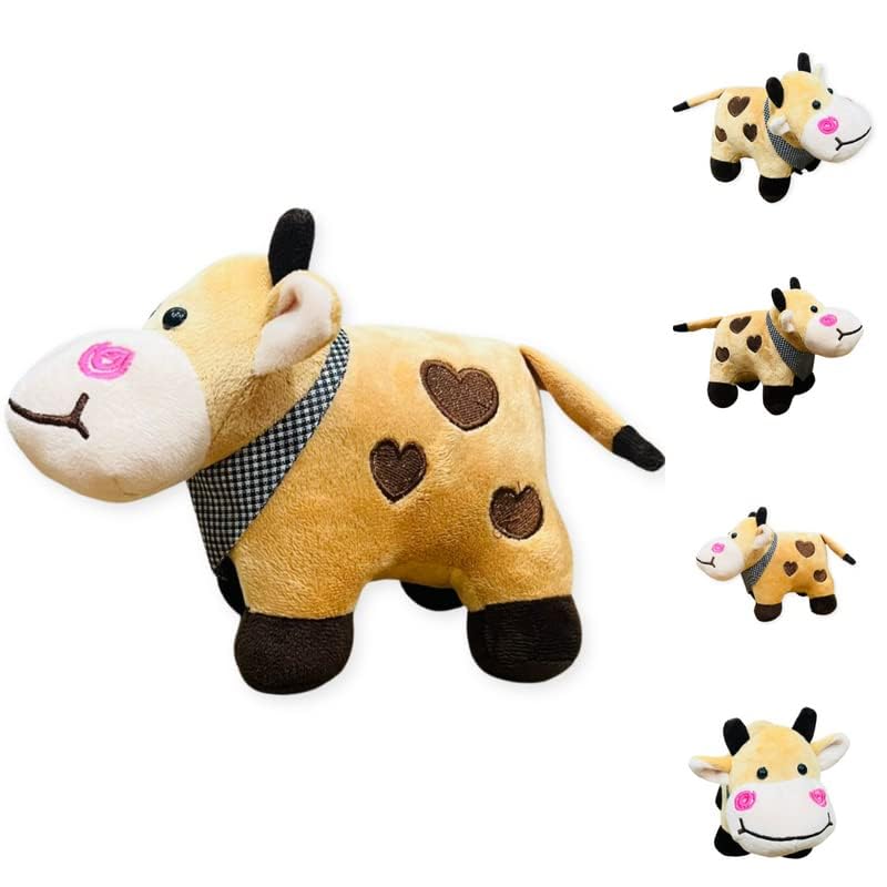 Image of HUG 'n' FEEL SOFT TOYS - Brown Cow 28cm Soft Toy Plush Toy | Big Stuffed Animal | Ultra Soft, Huggable & Cuddly Gift for Kids, Girls, Boys | Perfect for Birthday, Valentine's Day