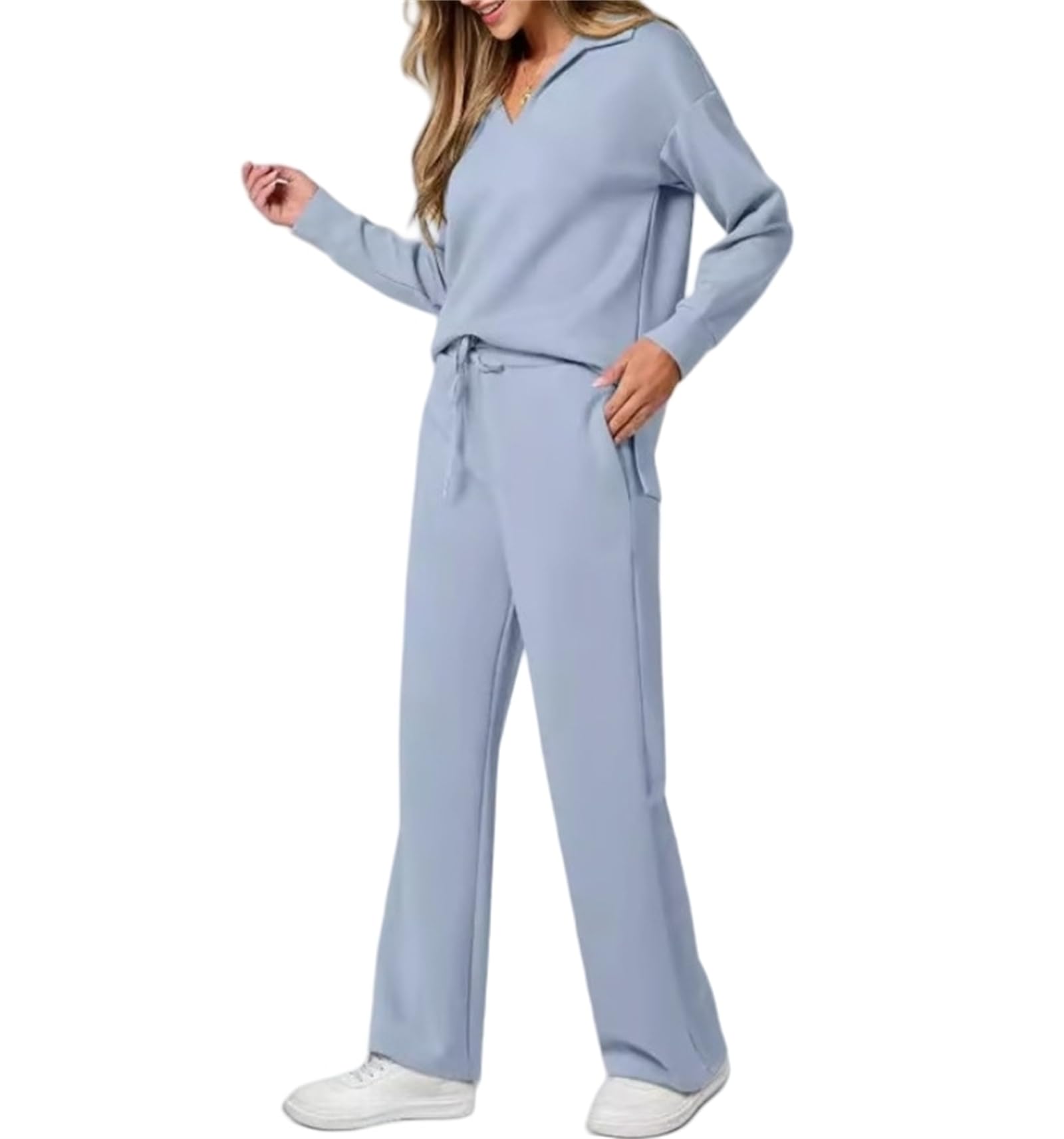 Generisch 2-teiliges Übergangsset für Damen im Herbst – Atmungsaktive und knitterfreie Trainingsanzug-Sets, zweiteilige Sets für Damen, Lounge-Set