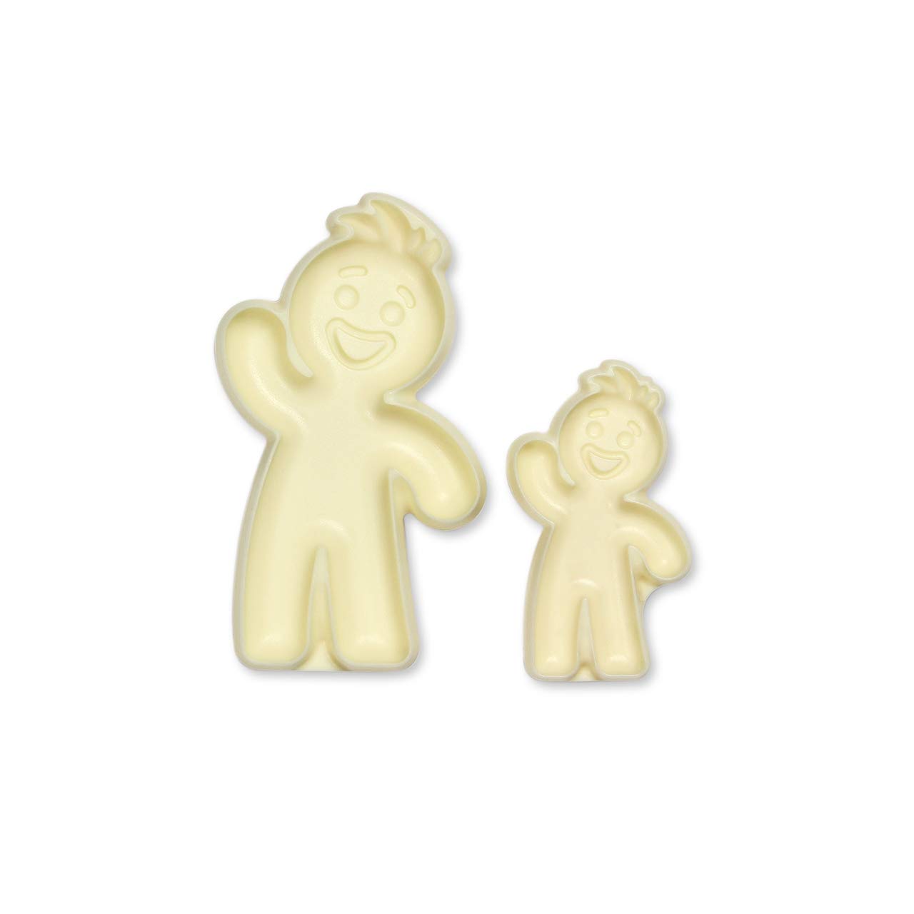 JEM Set Di 2 Stampini Per Biscotti E Decorazione Torte A Forma Di Omino, Plastica ABS Alimentare, Misure Piccola E Grande - 3
