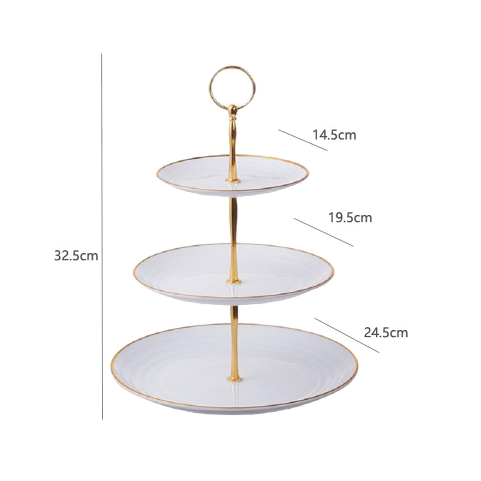 MagiDeal 2 Soportes para Cupcakes 3 Niveles, Soportes Servicio escalonados con 3 bandejas Blancas, Mesa Decorativos, estantes exhibición para, Style a