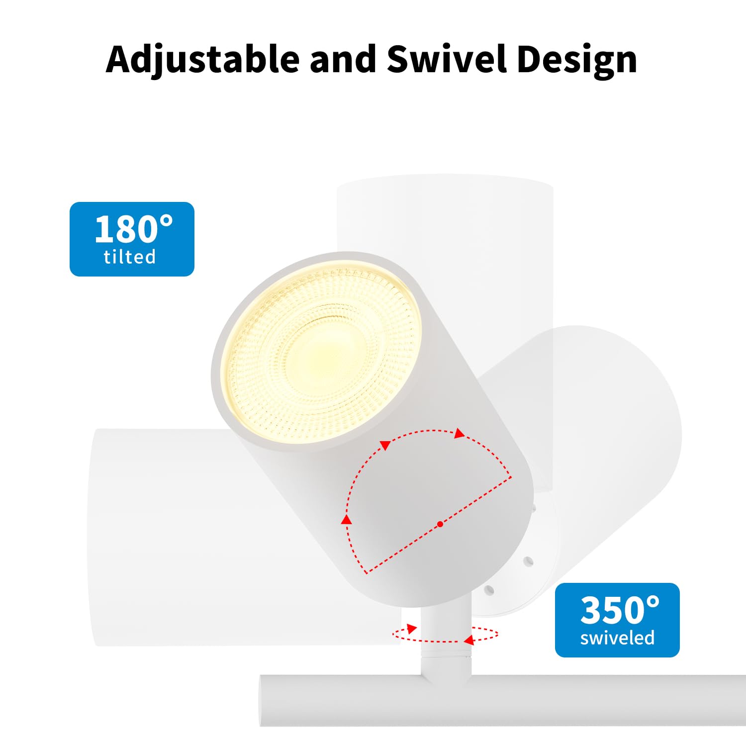 LVWIT LED Deckenstrahler 6 Flammig Weiß Schwenkbar GU10 Deckenlampe Modern für Küche Wohnzimmer
