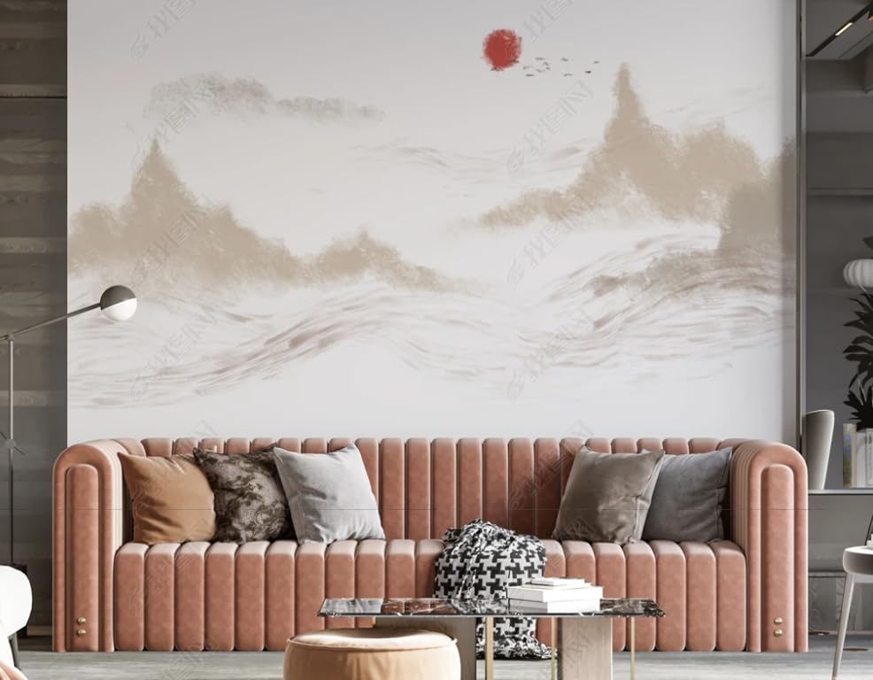 Papier peint intissé géométrique 300x210 cm grand format pour salon