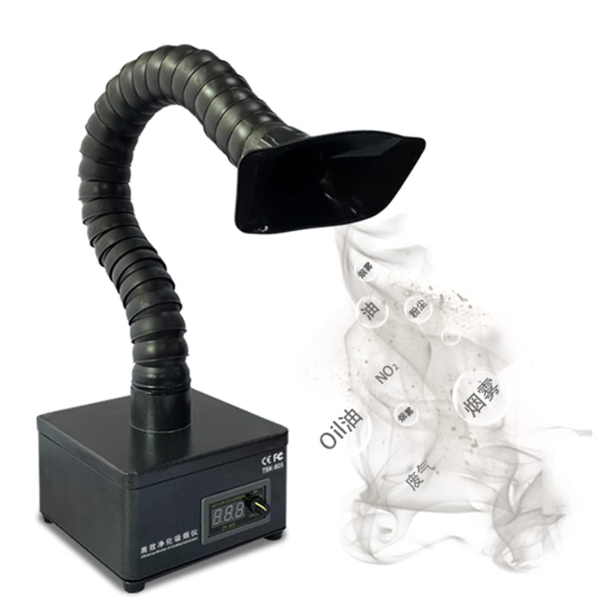 Absorbeur de fumée de soudure de bureau avec écran et filtration 3 étages