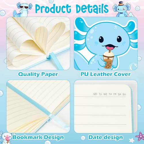 50% Off Xqumoi Axolotl Hardcover Notebook with Planner Stickers - Image 3