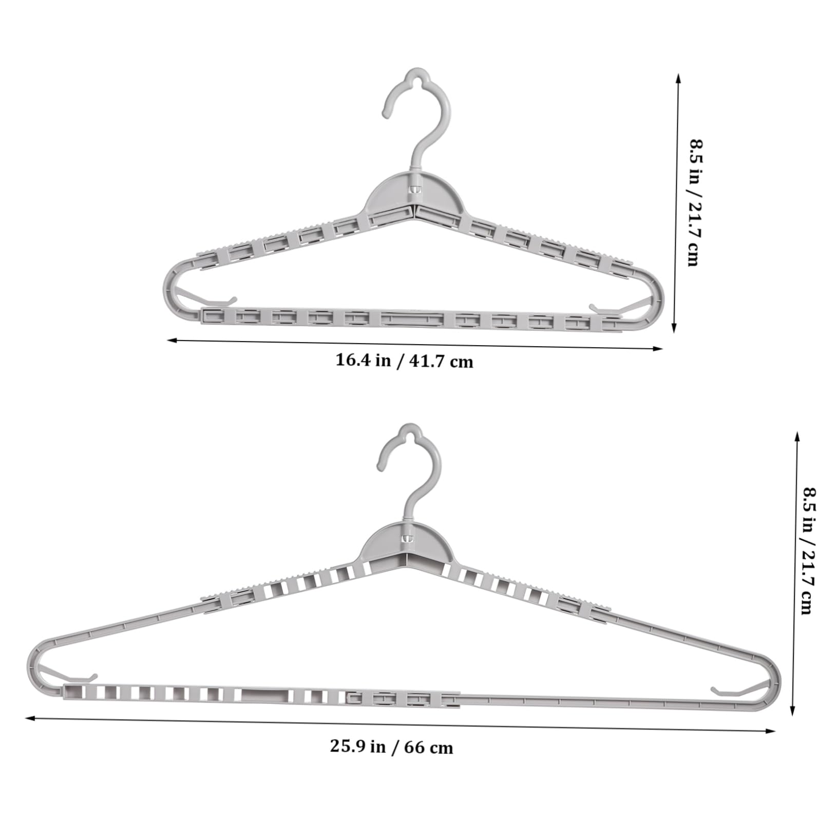 Ciieeo 4 Pack Extra Wide Hangers Quilt Suit Hangers Retractable Foldable for Home Garden Decor