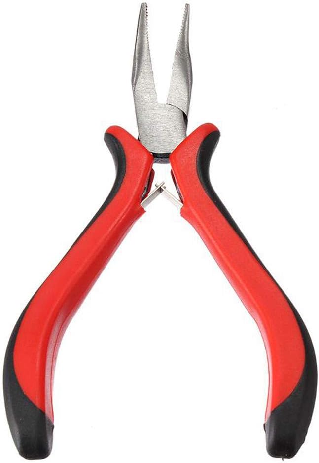 OVINEE Hair Care Feather Kits Micro Ring Hair Extension Tool Professional 3 Holes Pliers For Hair Extensions Hair Styling Red Color 1pcs/pack.