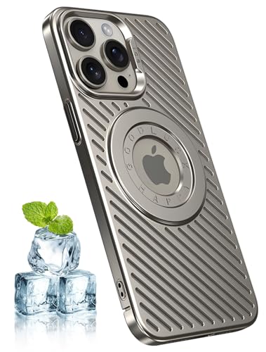 YUZOR iPhone 13 Pro Max 用 ケース MagSafe対応 スマホケース いPhone 13 Pro Max 冷却 放熱 メッシュ マット仕上げ 指紋防止 薄型軽量 6.7インチ (iPhone13ProMax チタングレー) BJ-1