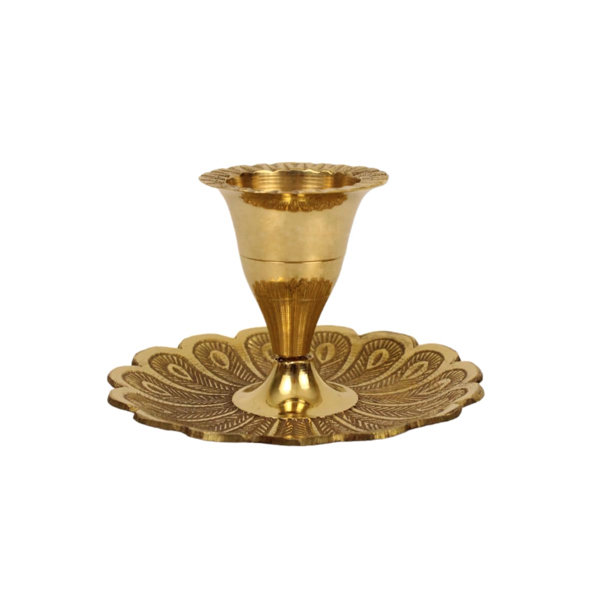 Putrika Brass Candle Holder Stand Antique Set Christmas| Pooja | Puja | Decorative | Home Decoration | Best Return Gift for Living, Bedroom, Dining Room– Peacock Candle Holder Pack of 2 4