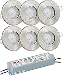 einbaustrahler ip65 schwarz Lieferumfang: 6x Einbaustrahler IP65 Edelstahl gebürstet | 6x MR16 12Volt Fassung | 6x MR16 12Volt 5Watt LED Leuchtmittel warmweiss | 1x 35W LED Trafo (Maße: Breite: 35mm, Länge: 149mm, H: 28mm)