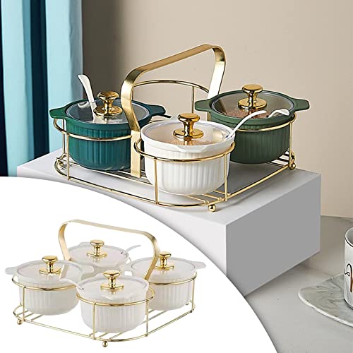 Generic Conjunto de caixa de tempero, com bandeja de recipientes de especiarias conjunto de recipien