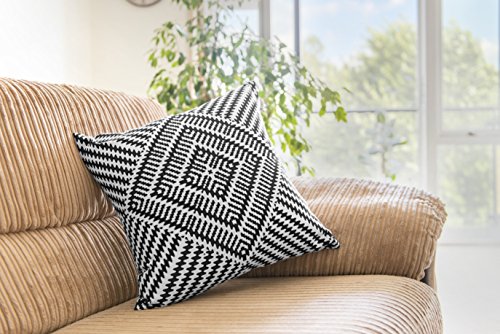 Housse de coussin pour canapé confortable noir TreeWool en coton doux - 7