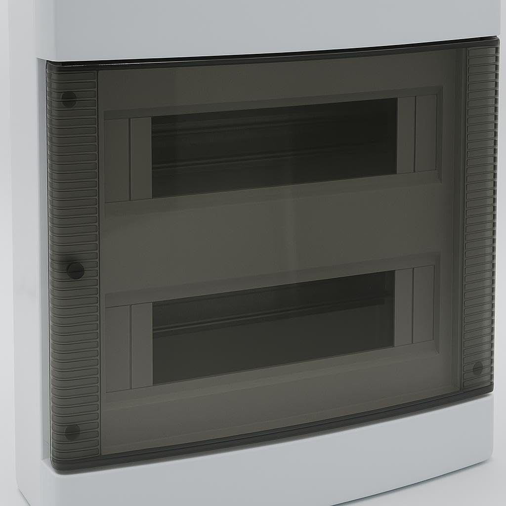 Centrale murale de 24 modules, 280 x 350 x 100 mm, IP40 pour l'intérieur, blanc RAL 9016, idéale pour les installations électriques domestiques et industrielles