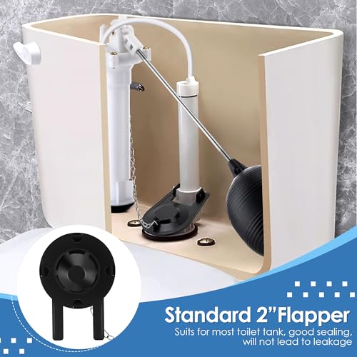Dreyoo Universal Toilet Tank Repair Kit Compatible with Danco 80816, Toilet Repair Parts Fill Valve, Flapper, Rod, Float Replacement, Toilet Repair Kit for 8.5 Inch Tanks, Toilet Tank Flapper Replace - Image 6