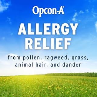 Opcon-A Allergy Eye Drops, Antihistamine and Redness Relief for Itchy, Red Eyes, Soothes Irritation from Pollen, Ragweed, Grass, Animal Hair and Dander Clinically Proven Formula, 0.5 Fl Oz (Pack of 2)