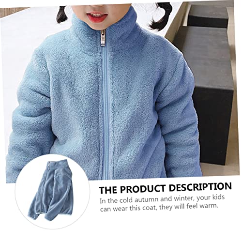 Fleece Children's Coat Jackets Girl Cardigan Fluffy Jacket for Girl Suits Winter Jackets for Coats Coral3